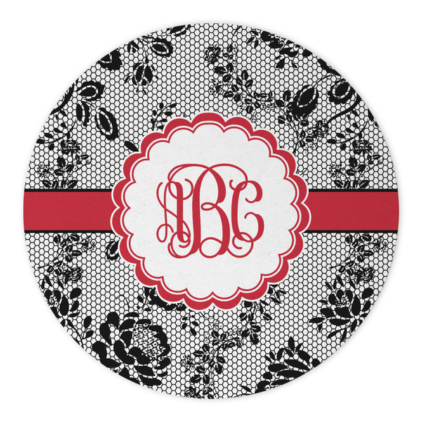 Black Lace Round Paper Coaster - Approval