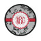 Black Lace Iron On Round Patch w/ Monogram