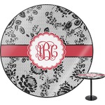 Black Lace Round Table - 30" (Personalized)