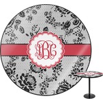 Black Lace Round Table (Personalized)