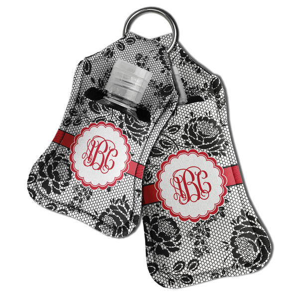 Black Lace Sanitizer Holder Keychain - Both in Case (PARENT)