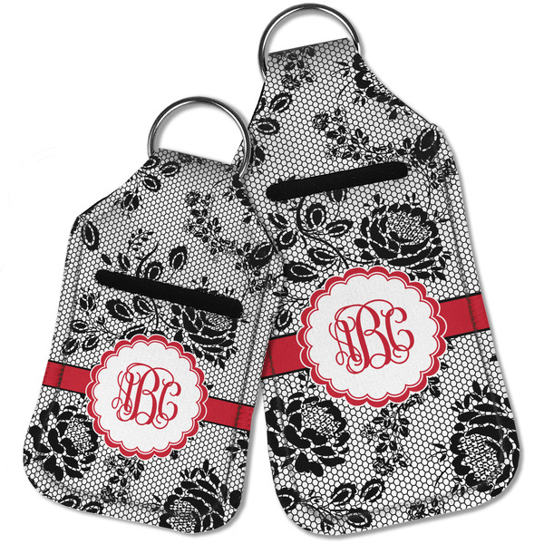Black Lace Sanitizer Holder Keychain - Parent Main