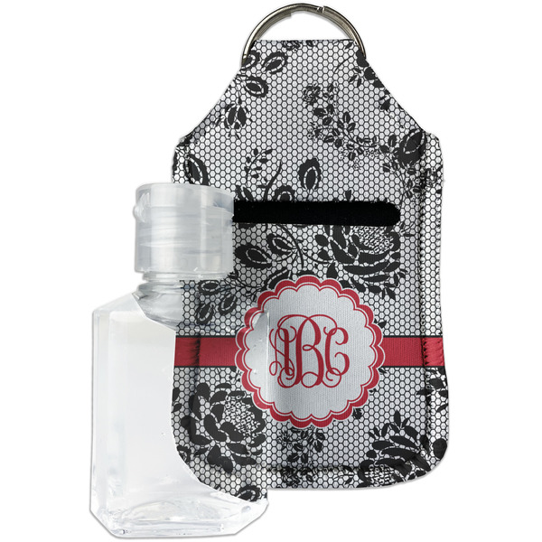 Custom Black Lace Hand Sanitizer & Keychain Holder - Small (Personalized)