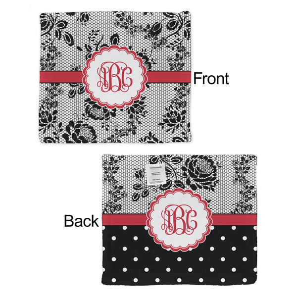 Black Lace Security Blanket - Front & Back View