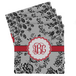 Black Lace Absorbent Stone Coasters - Set of 4 (Personalized)