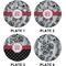Black Lace Set of Lunch / Dinner Plates (Approval)