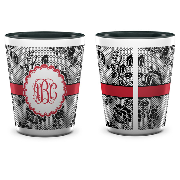 Black Lace Shot Glass - Two Tone - APPROVAL