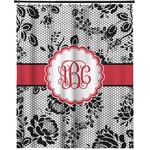 Black Lace Extra Long Shower Curtain - 70"x84" (Personalized)