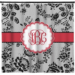 Black Lace Shower Curtain - Custom Size (Personalized)