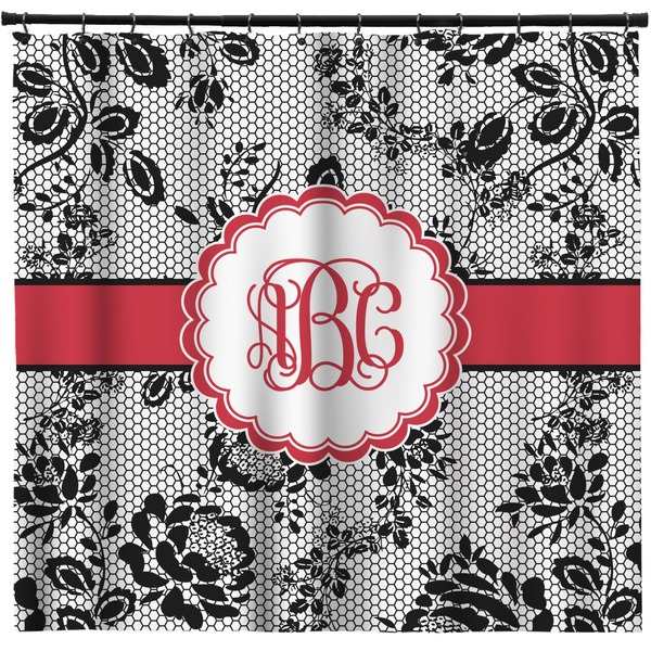 Custom Black Lace Shower Curtain - Custom Size (Personalized)