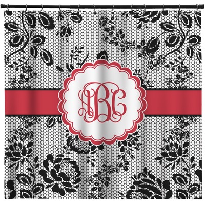 Black Lace Shower Curtain (Personalized)