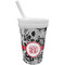 Black Lace Sippy Cup with Straw (Personalized)