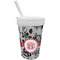 Black Lace Sippy Cup with Straw (Personalized)