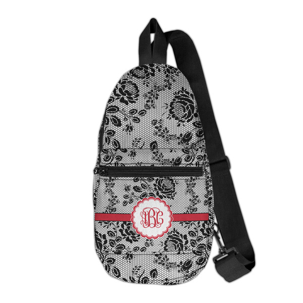 Custom Black Lace Sling Bag (Personalized)
