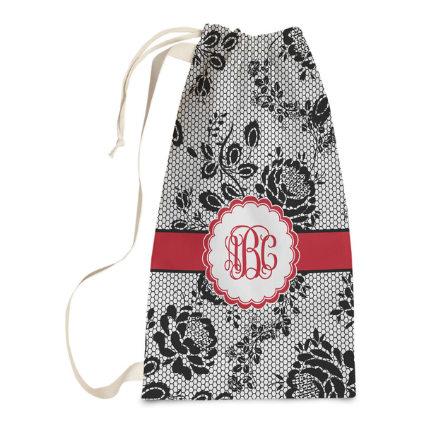 Custom Black Lace Laundry Bags - Small (Personalized)