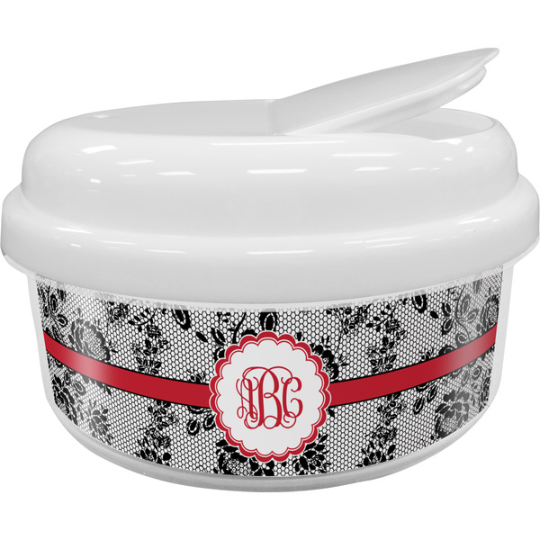 Custom Black Lace Snack Container (Personalized)