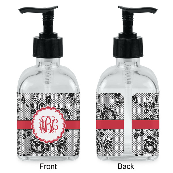 Black Lace Glass Soap/Lotion Dispenser - Approval