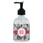 Black Lace Glass Soap & Lotion Bottle - Single Bottle (Personalized)