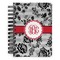 Black Lace Spiral Notebook - 5x7 w/ Monogram
