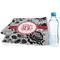 Black Lace Sports Towel Folded with Water Bottle