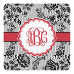Black Lace Square Decal - XLarge (Personalized)