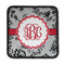 Black Lace Iron On Square Patch w/ Monogram