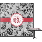 Black Lace Square Table Top - 24" (Personalized)