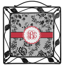 Black Lace Square Trivet (Personalized)