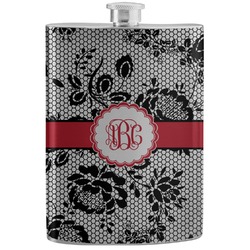 Black Lace Stainless Steel Flask (Personalized)