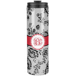 Black Lace Stainless Steel Skinny Tumbler - 20 oz (Personalized)