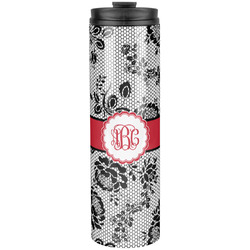 Black Lace Stainless Steel Skinny Tumbler - 20 oz (Personalized)