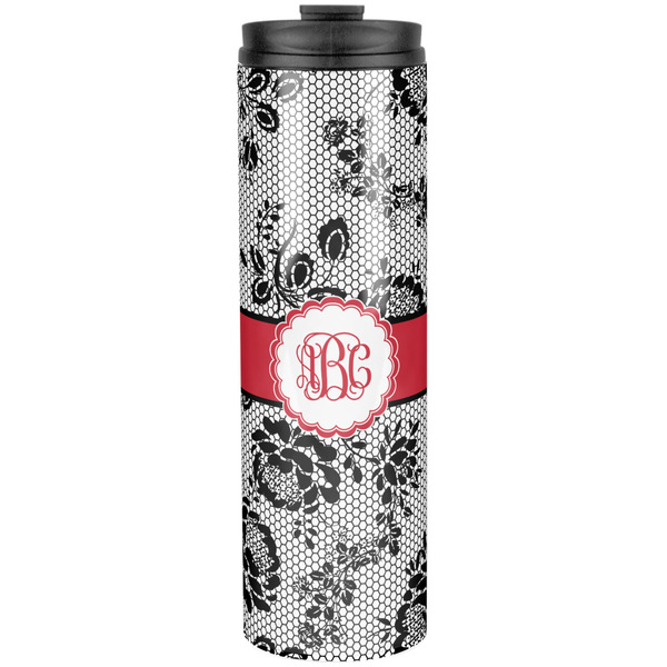 Black Lace Stainless Steel Tumbler 20 Oz - Front