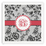 Black Lace Paper Dinner Napkins (Personalized)