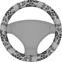 Black Lace Steering Wheel Cover (Personalized)