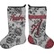 Black Lace Holiday Stocking - Double-Sided - Neoprene (Personalized)