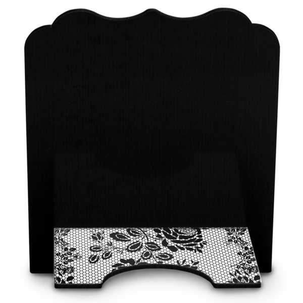 Black Lace Stylized Tablet Stand - Back