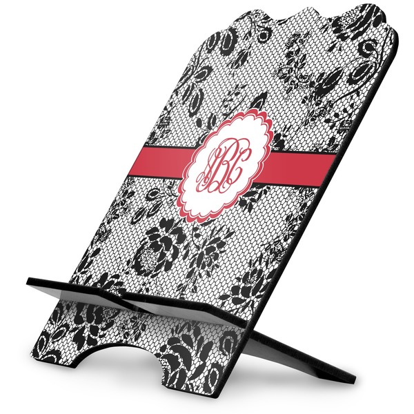 Custom Black Lace Stylized Tablet Stand (Personalized)