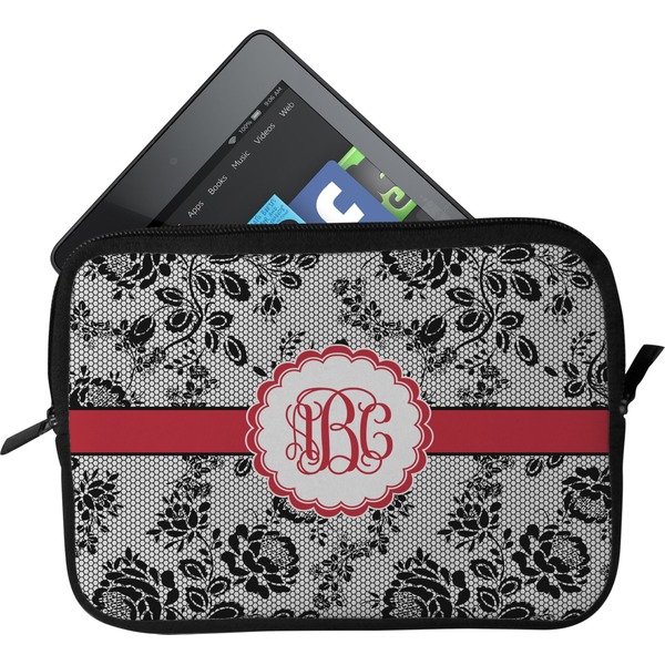 Custom Black Lace Tablet Case / Sleeve - Small (Personalized)