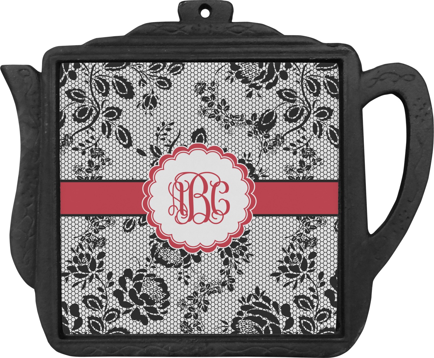 Black Lace Teapot Trivet (Personalized) YouCustomizeIt