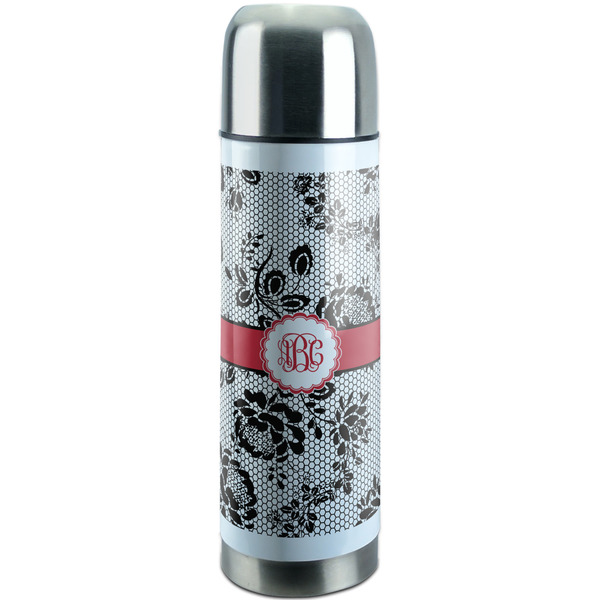 Custom Black Lace Stainless Steel Thermos (Personalized)