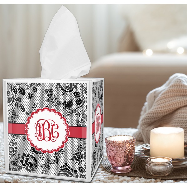 Black Lace Tissue Box - LIFESTYLE