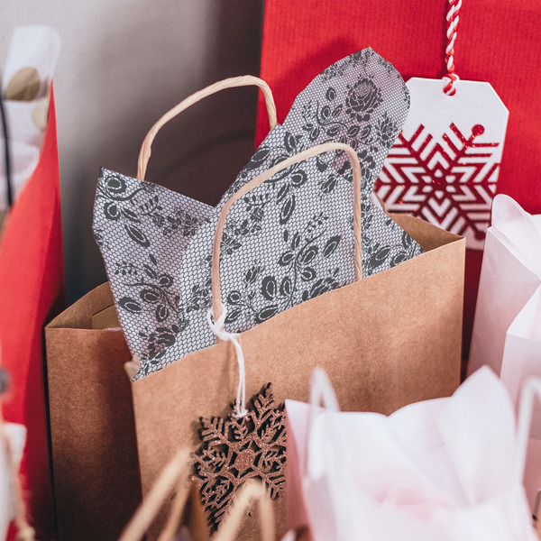 Black Lace Tissue Paper - In Gift Bag