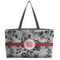 Black Lace Beach Totes Bag - w/ Black Handles (Personalized)
