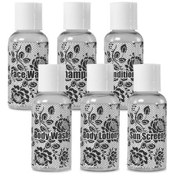 Black Lace Travel Bottles (Personalized)