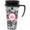 Black Lace Acrylic Travel Mug with Handle (Personalized)