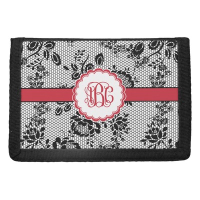 Black Lace Trifold Wallet (Personalized)