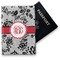Black Lace Vinyl Passport Holder (Personalized)