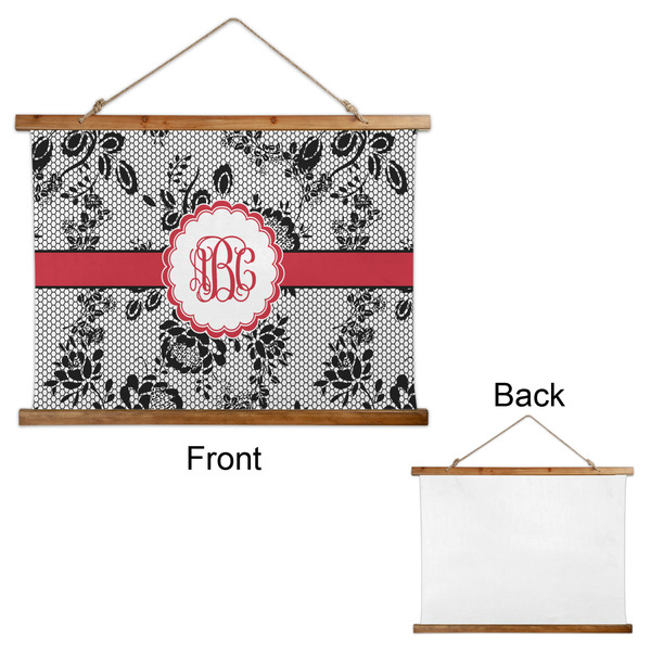 Black Lace Wall Hanging Tapestry - Landscape - APPROVAL