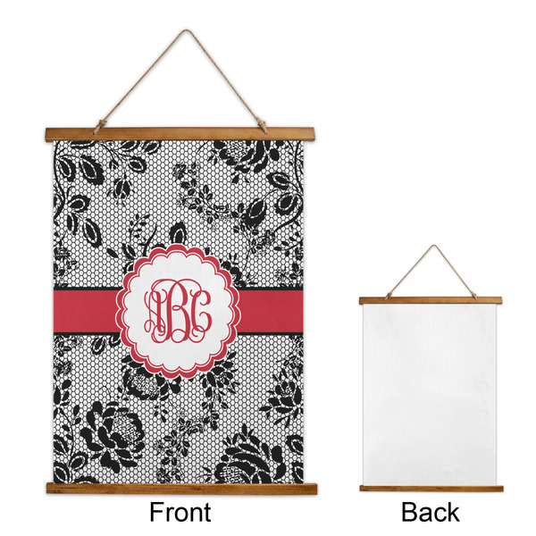 Black Lace Wall Hanging Tapestry - Portrait - APPROVAL