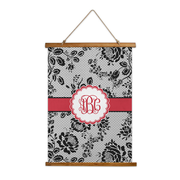 Custom Black Lace Wall Hanging Tapestry (Personalized)